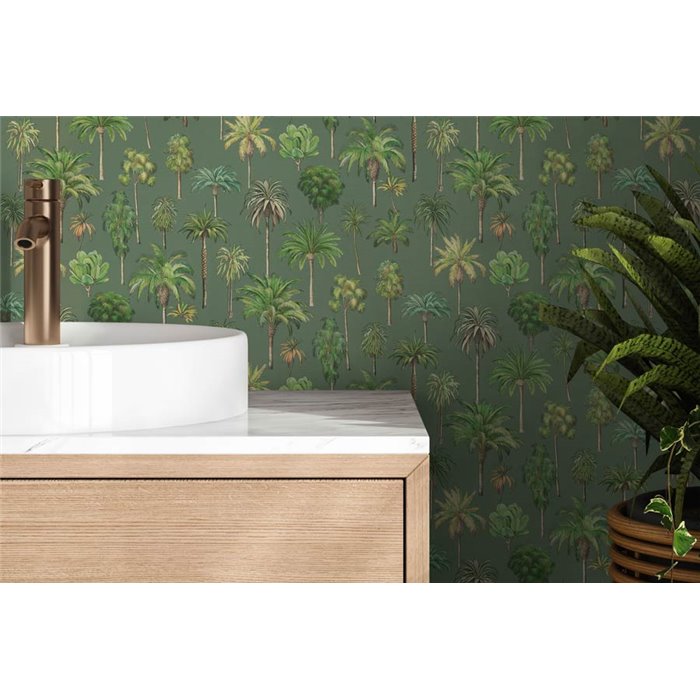 Papeldecor|Tropical palm wallpaper green|Tropical