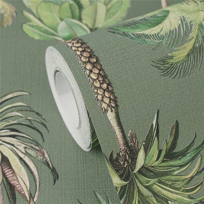 Papeldecor|Tropische Palmentapete grün|Tropische