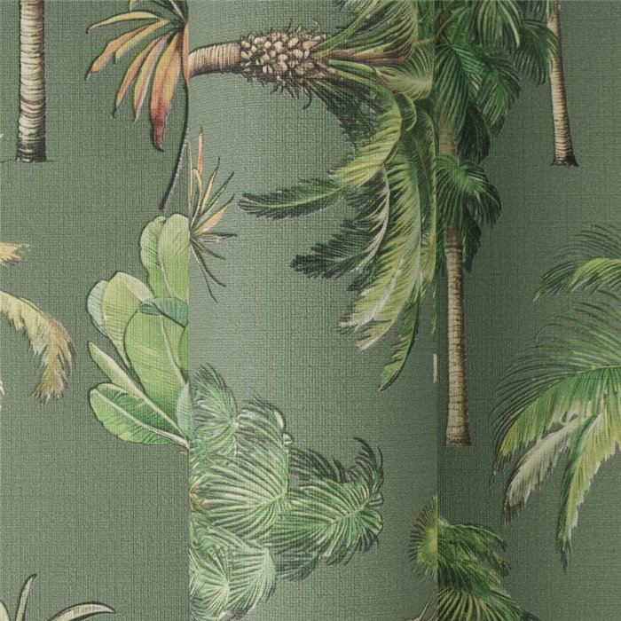 Papeldecor|Papel pintado tropical palmeras verde|Tropical