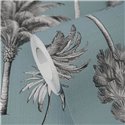 Papeldecor|Papier peint palmiers bleu turquoise|Locaux commerciaux