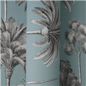 Papeldecor|Palm wallpaper turquoise blue|Commercial Premises
