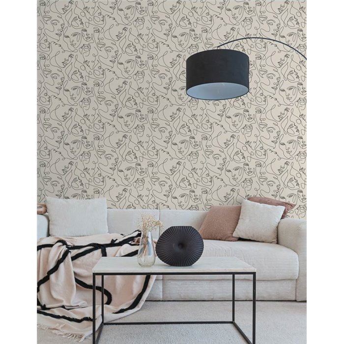 Papeldecor|Papier peint contemporain visages figuratifs|Salón