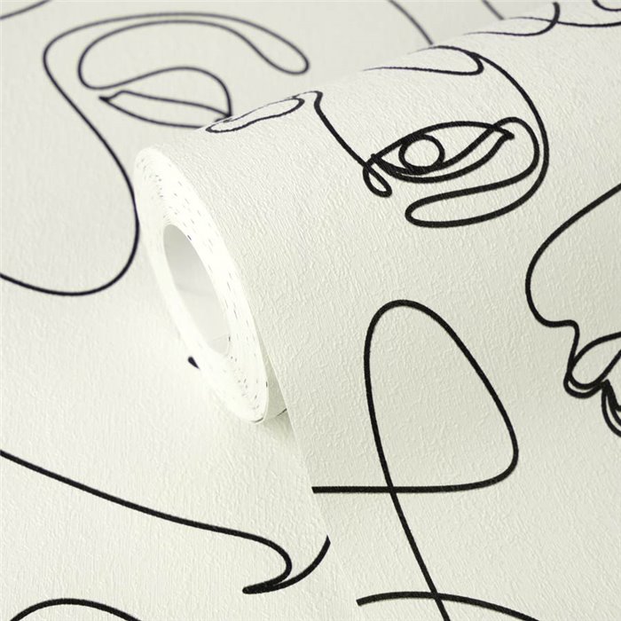 Papeldecor|Papel pintado contemporáneo rostros figurativos|Salón