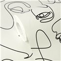 Papeldecor|Contemporary figurative face wallpaper|Living Room