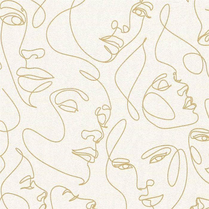 Papeldecor|Moderne kubistische Gesichtstapete|Gastronomie & Hotellerie