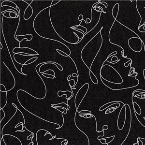 Papeldecor|Papel pintado moderno rostros figurativos|Salón