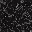 Papeldecor|Modern figurative wallpaper black and silver|Living Room