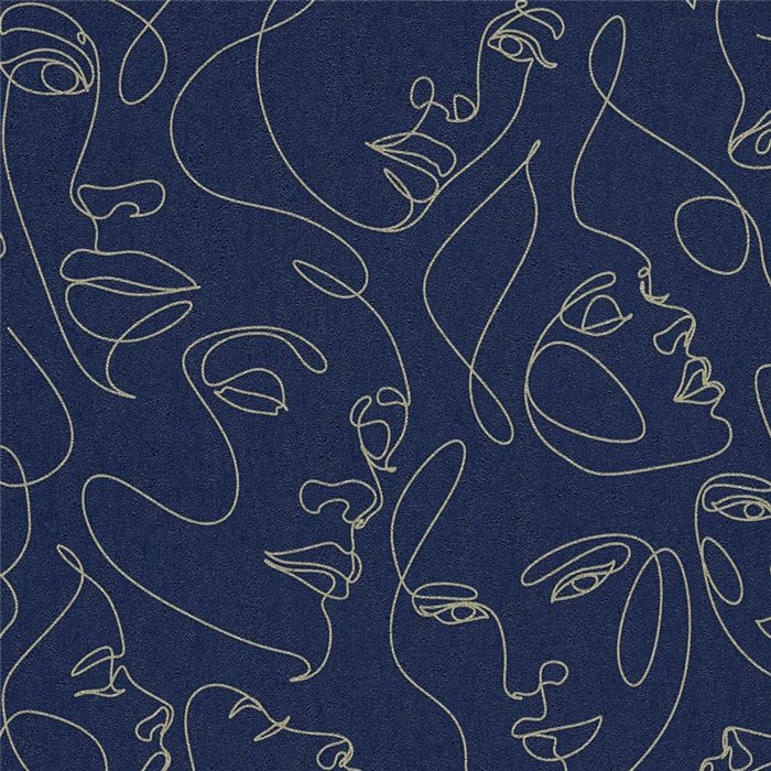 Papeldecor|Modern figurative face wallpaper|Living Room