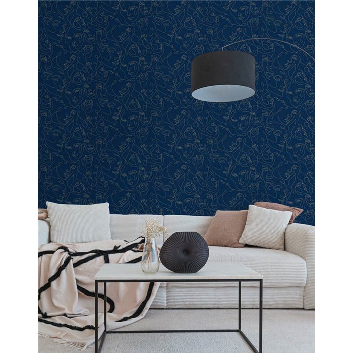 Papeldecor|Papier peint moderne visages figuratifs|Salón