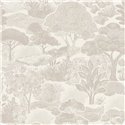 Papeldecor|Forest landscape wallpaper grey tones|Hospitality