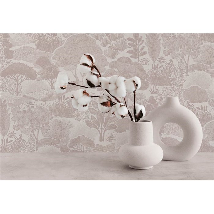 Papeldecor|Waldlandschaft Tapete in Grautönen|Gastronomie & Hotellerie