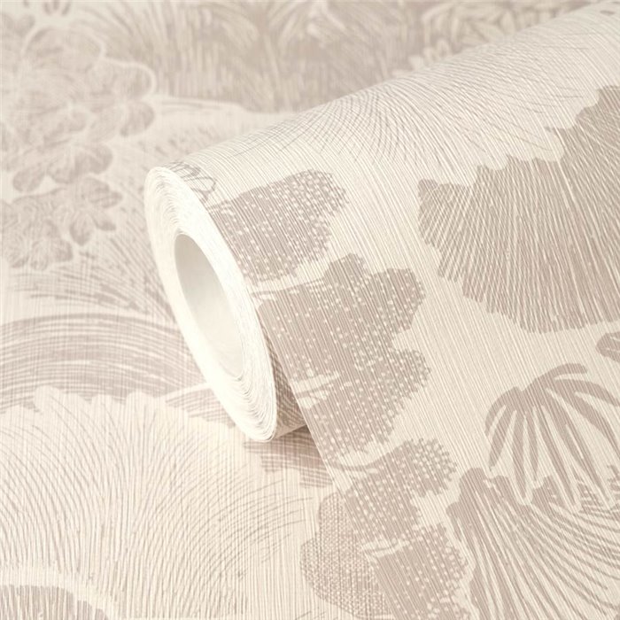 Papeldecor|Papier peint paysage forestier tons gris|Hôtellerie