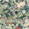 Papeldecor|Oriental botanical wallpaper beige and green|Oriental