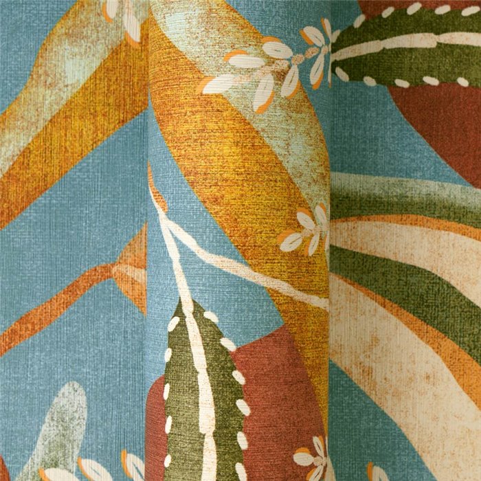 Papeldecor|Tropical plant wallpaper blue multicolour|Commercial Premises