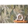 Papeldecor|Papier peint plantes tropicales tons verts|Hôtellerie