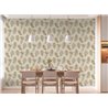 Papeldecor|Peacock feather wallpaper beige tones|Hospitality