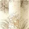 Papeldecor|Papier peint plumes de paon tons beige|Hôtellerie