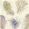 Papeldecor|Papier peint plumes de paon multicolore|Salón