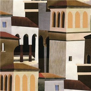 Papeldecor|Papel pintado mediterráneo mosaico arquitectónico|Hosteleria