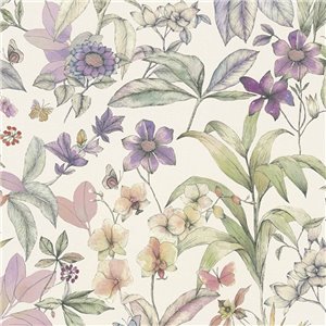 Papeldecor|Papel pintado plantas trepadoras marrón|Floral