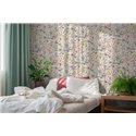 Papeldecor|Papel pintado floral blanco multicolor|Dormitorio