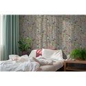 Papeldecor|Papel pintado floral tonos verdes|Dormitorio