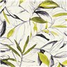 Papeldecor|Papel pintado moderno estampado tropical blanco y verde|Salón