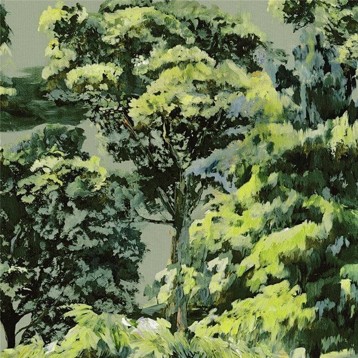 Papeldecor|Oriental forest landscape wallpaper green|Commercial Premises