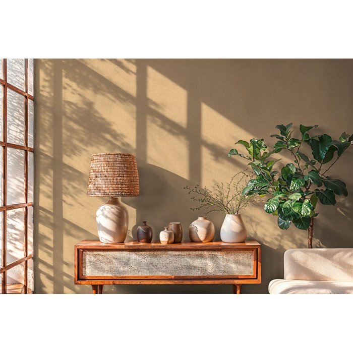 Papeldecor|Papel pintado liso texturizado amarillo|Salón