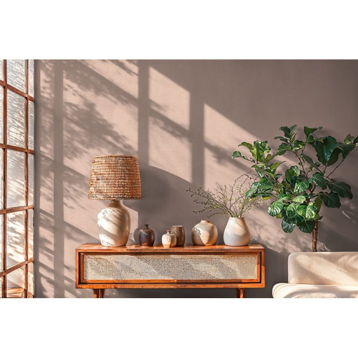 Papeldecor|Plain textured wallpaper nude pink|Hall