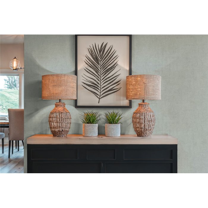 Papeldecor|Timeless plain colour wallpaper greyish green|Hospitality