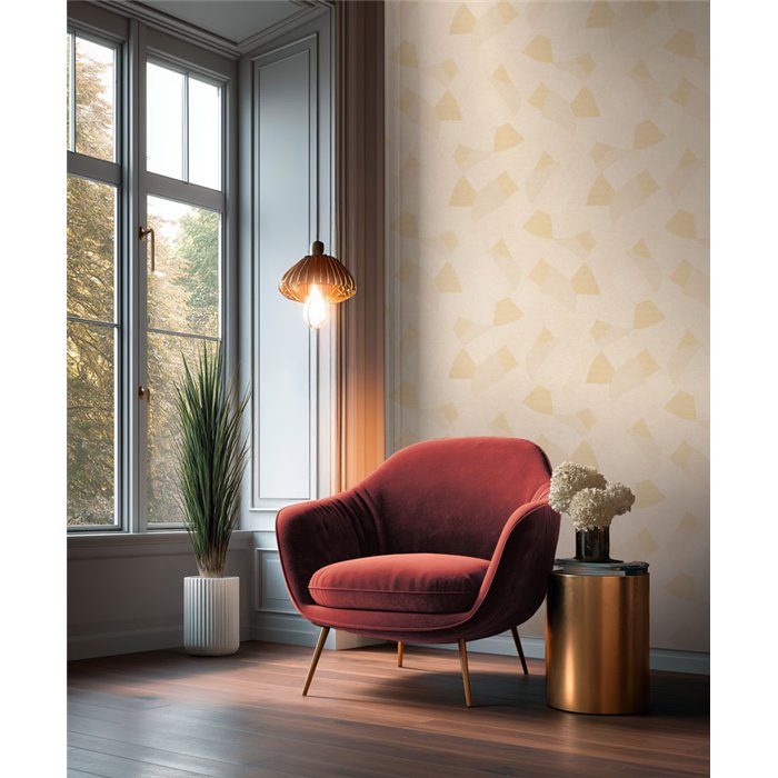 Papeldecor|Papier peint géométrique moderne tons beige|Salón