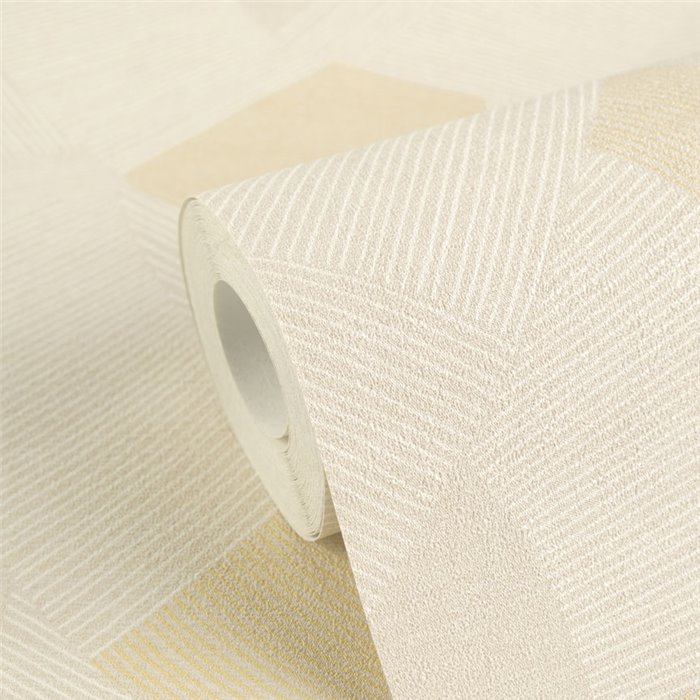 Papeldecor|Papier peint géométrique moderne tons beige|Salón