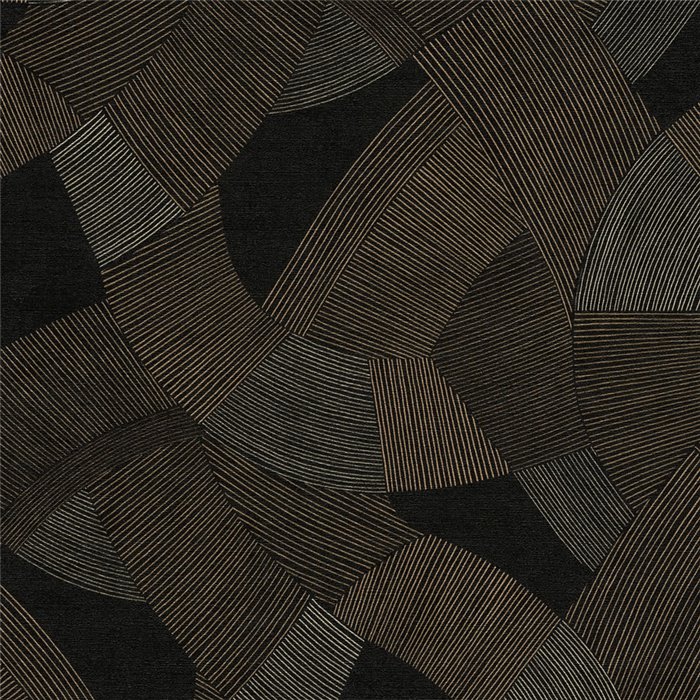 Papeldecor|Papier peint géométrique moderne noir métallisé|Chambres