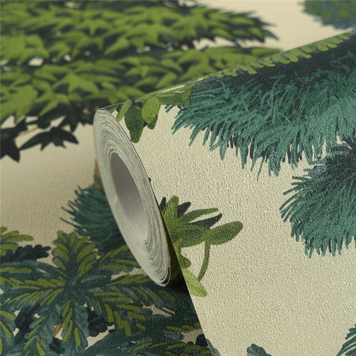 Papeldecor|Tropical landscape wallpaper green|Bedrooms