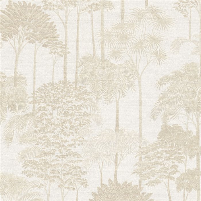 Papeldecor|Colonial palm wallpaper beige|Hospitality