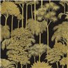 Papeldecor|Modern palm wallpaper black and gold|Hospitality