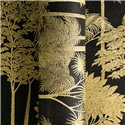 Papeldecor|Modern palm wallpaper black and gold|Hospitality