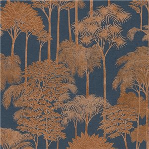 Papeldecor|Papel pintado colonial palmeral blanco y negro|Hosteleria