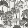 Papeldecor|Colonial palm grove wallpaper black and white|Hospitality