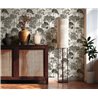 Papeldecor|Colonial palm grove wallpaper black and white|Hospitality