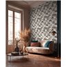 Papeldecor|Colonial palm grove wallpaper black and white|Hospitality