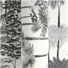Papeldecor|Papel pintado colonial palmeral blanco y negro|Hosteleria