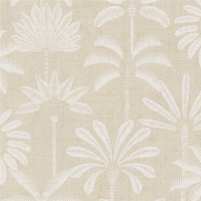 Papeldecor|Papier peint palmiers tropicaux colonial tons beige|Salón