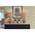 Papeldecor|Colonial tropical pattern wallpaper beige and green|Hospitality