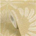 Papeldecor|Papel pintado colonial palmeras minimalistas amarillo|Hosteleria