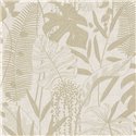 Papeldecor|Papel pintado plantas tropicales beige|Hosteleria