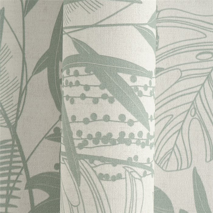 Papeldecor|Tropical plant wallpaper green|Hospitality