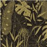 Papeldecor|Tapete mit tropischen Pflanzen schwarz und gold|Gastronomie & Hotellerie