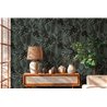 Papeldecor|Tropical plant wallpaper green and black|Hospitality